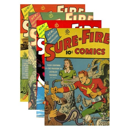 Sure-Fire Comics - Complete Issues 001-003 1940s